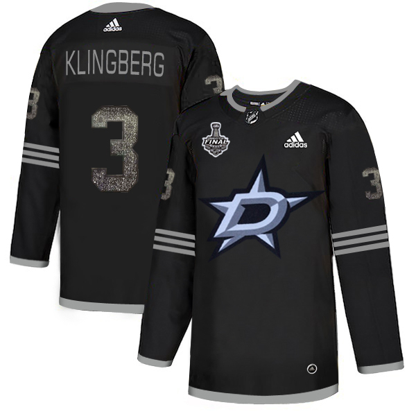 Adidas Men Dallas Stars #3 John Klingberg Black Authentic Classic 2020 Stanley Cup Final Stitched NHL Jersey->dallas stars->NHL Jersey